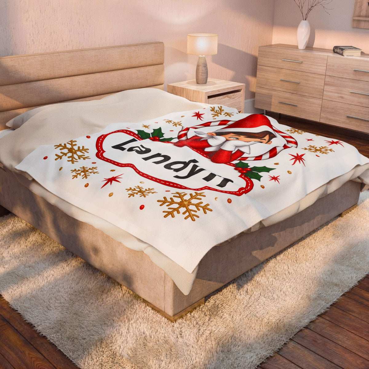 Boy Elf on the shelf blanket