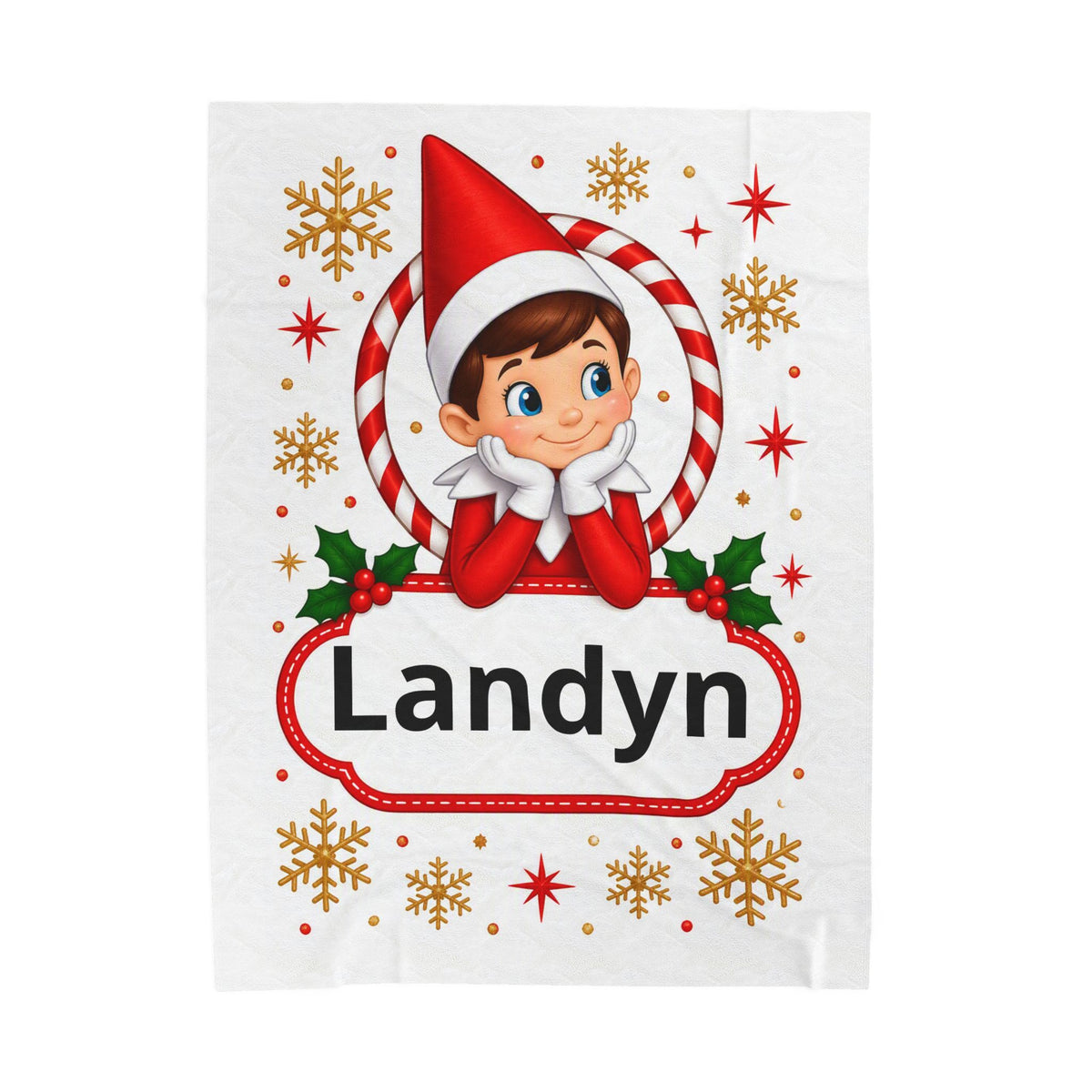 Boy Elf on the shelf blanket