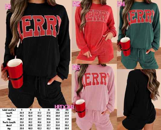 Merry pajama short set