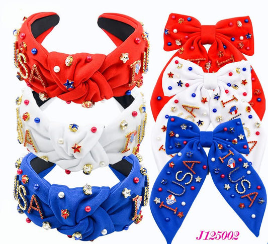 4th of July headband set